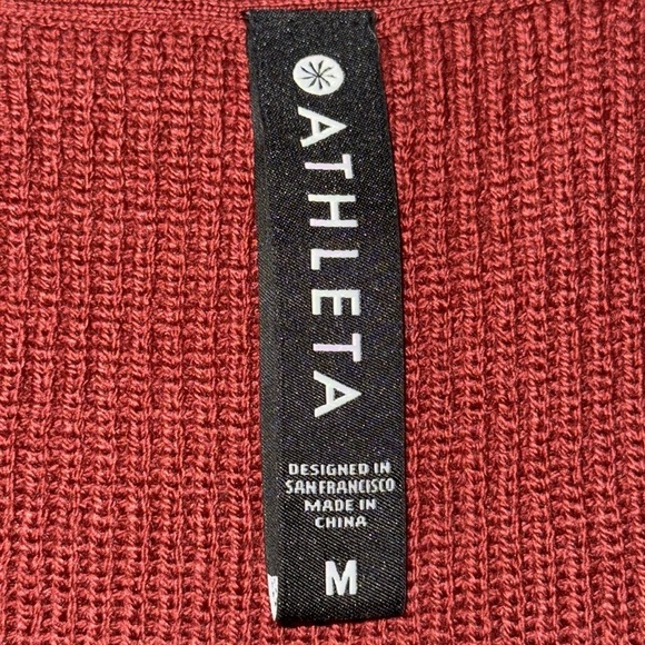 Athleta Hanover V Neck Rib Knit Sweater - Picture 6 of 6